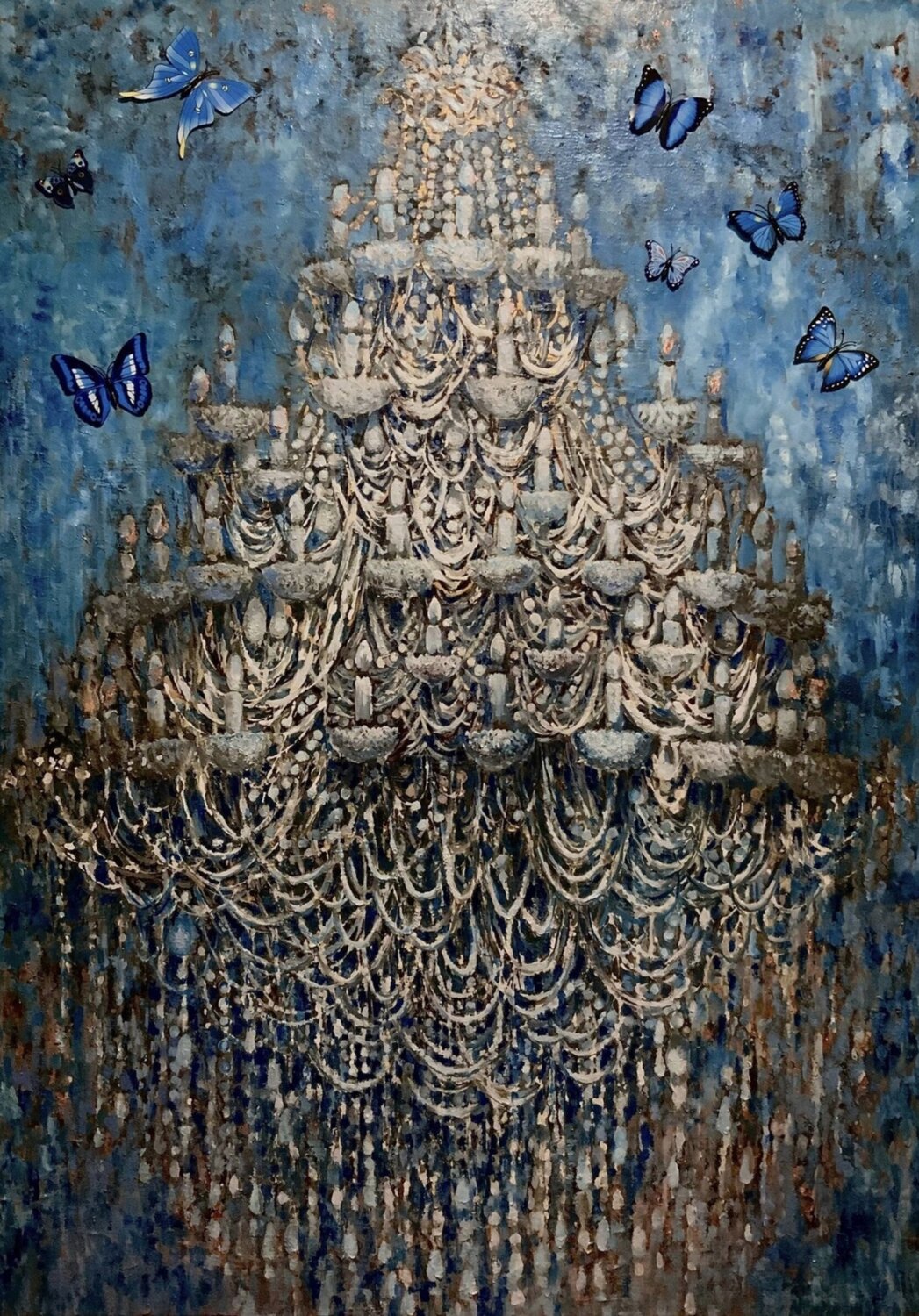 KRONNENLEUCHTER OILPAINTING Natalia Wüst Originalgemälde zu verkaufen