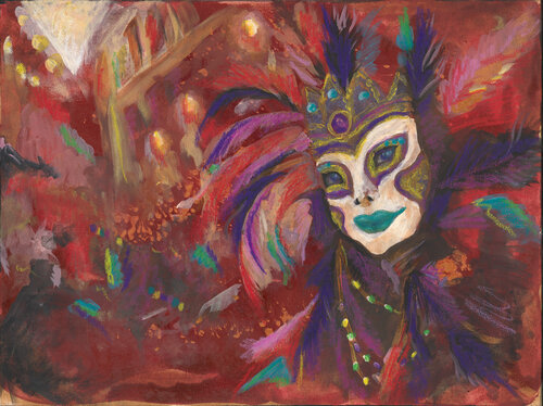 Mardi Gras Live! 01 van Lisa Perkins, Schilderij te koop op Singulart
