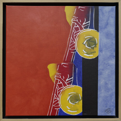 Posaunen-Duo van Sabrina Catowiez, Schilderij te koop op Singulart
