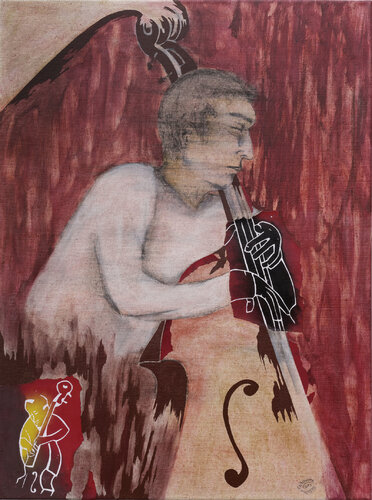 Double Bass di Sabrina Catowiez, Pittura in vendita su Singulart