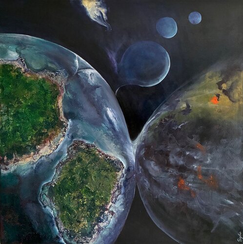 Planètes von Sylvie Roy, Malerei kaufen auf Singulart