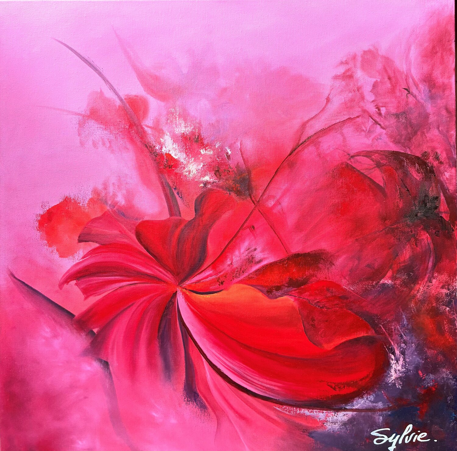 Là où la vie prend feu Sylvie Roy Original painting for sale