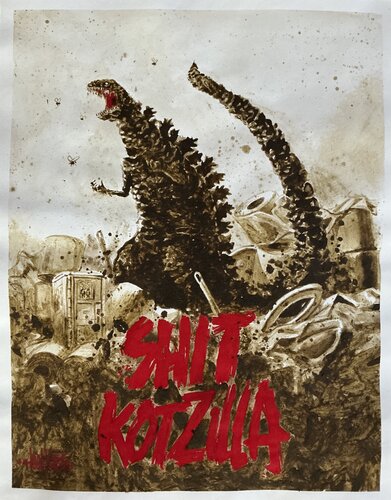 Shit Kotzilla by Werner Härtl, Painting for Sale on Singulart