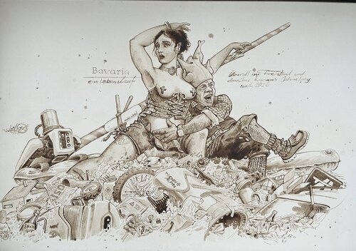 Bavaria- ein Lebenslauf (nach Prechtl) by Werner Härtl, Painting for Sale on Singulart