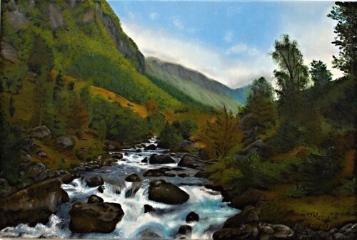 Song of the River di Marija Venclova, Pittura in vendita su Singulart