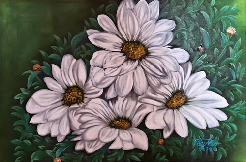 Whispers of Daisies di Marija Venclova, Pittura in vendita su Singulart
