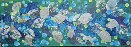 Leaves in the Flow di Marija Venclova, Pittura in vendita su Singulart