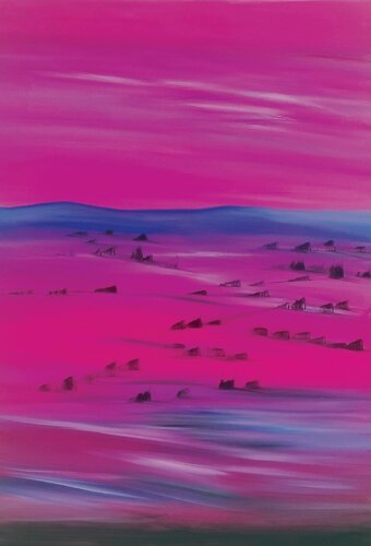 Inconscio viola de Ilaria Sperotto, Pintura a la venta en Singulart