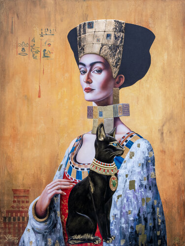 Golden Legacy - "The Loving Touch"   This original artwork is part of the Emboss Art series and is exclusively available through Singulart. von Vitaly Moiseev, Malerei kaufen auf Singulart