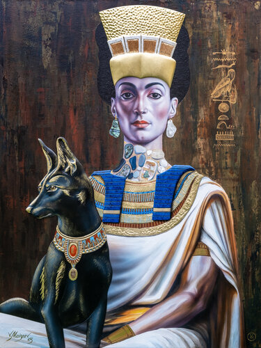 Golden Legacy II – "The Weight of Power"   This original artwork is part of the Emboss Art series and is exclusively available through Singulart. von Vitaly Moiseev, Malerei kaufen auf Singulart