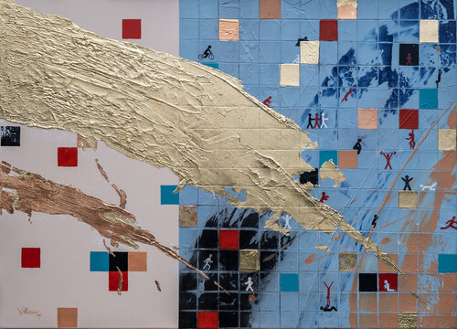 "GOLDEN GETAWAY"          Emboss Art von Vitaly Moiseev, Malerei kaufen auf Singulart