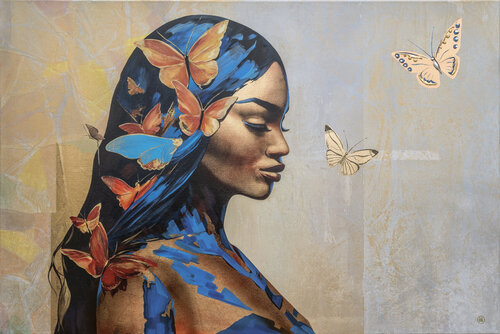 “THE METAMORPHOSIS OF THE GOLDEN BUTTERFLY” von Vitaly Moiseev, Malerei kaufen auf Singulart