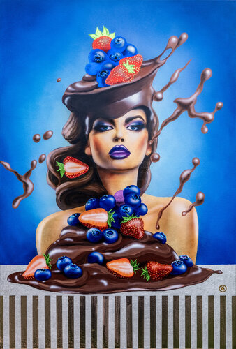 “BLUEBERRY CHOCOLATE MOOD" von Vitaly Moiseev, Malerei kaufen auf Singulart