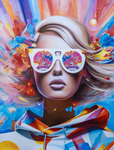 "PARIS IN HER EYES" von Vitaly Moiseev, Malerei kaufen auf Singulart