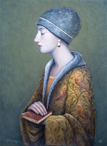 Echoes of Silence — “Silent Present”  This original artwork is part of the Emboss Art series and is exclusively available through Singulart. von Vitaly Moiseev, Malerei kaufen auf Singulart