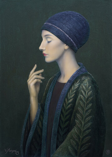 Echoes of Silence — “Silent Line” This original artwork is part of the Emboss Art series and is exclusively available through Singulart. von Vitaly Moiseev, Malerei kaufen auf Singulart