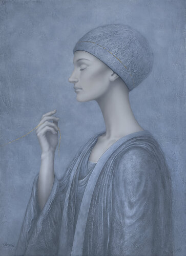 Echoes of Silence – "Silent Connection" This original artwork is part of the Emboss Art series and is exclusively available through Singulart. von Vitaly Moiseev, Malerei kaufen auf Singulart