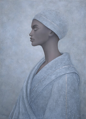 Echoes of Silence – "Silent Alignment" This original artwork is part of the Emboss Art series and is exclusively available through Singulart. von Vitaly Moiseev, Malerei kaufen auf Singulart