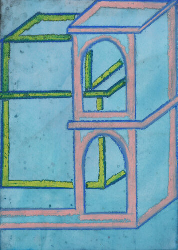Aus der Serie Die Architektur der Stadt (Genua) par Jörg Baier, Œuvre sur papier en vente sur Singulart