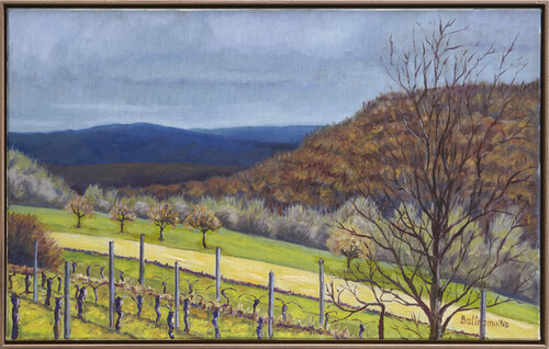 Vineyards at Rest – Fellerich by Sigitas Baltramaitis, Painting for Sale on Singulart