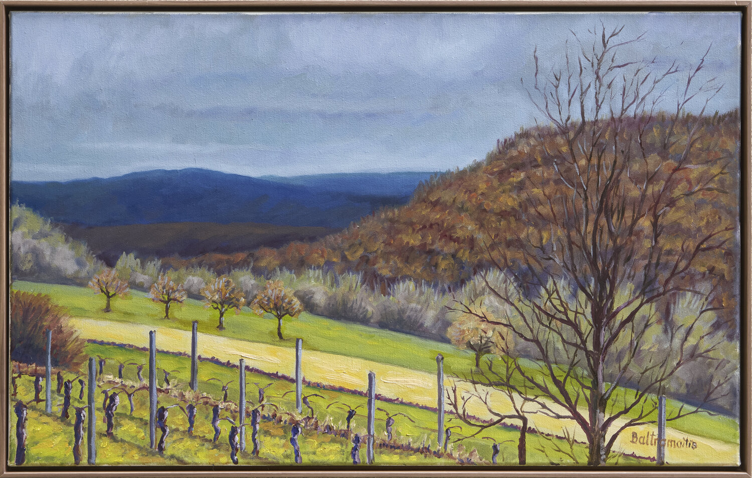 Vineyards at Rest – Fellerich Sigitas Baltramaitis Originalgemälde zu verkaufen