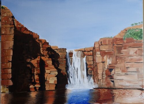 Cascata  King George - Kymberley Coast Australia di luca Ripamonti, Pittura in vendita su Singulart