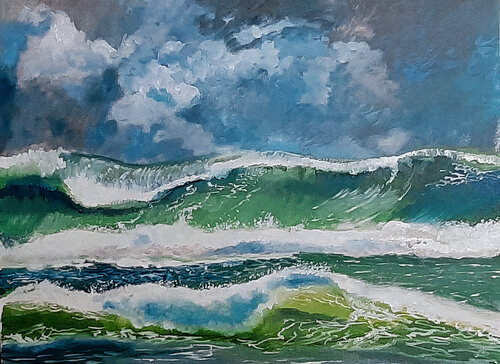 Mare in tempesta by luca Ripamonti, Painting for Sale on Singulart