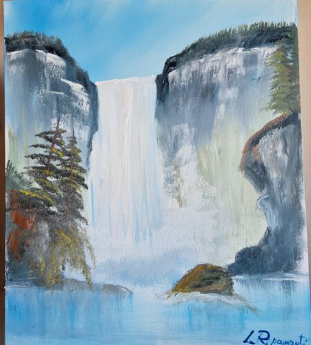 Cascata tra le rocce van luca Ripamonti, Schilderij te koop op Singulart