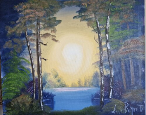 Alba nella radura van luca Ripamonti, Schilderij te koop op Singulart