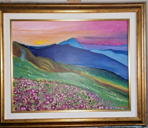 Veduta dei monti della Croazia van luca Ripamonti, Schilderij te koop op Singulart