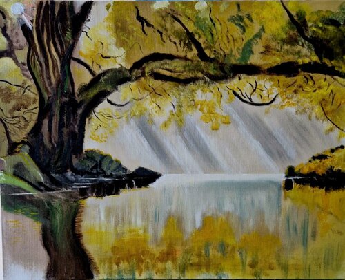 RIFLESSI SUL LAGO D'ORATO van luca Ripamonti, Schilderij te koop op Singulart