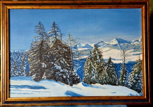 VEDUTA INVERNALE AUSTRIA von luca Ripamonti, Malerei kaufen auf Singulart