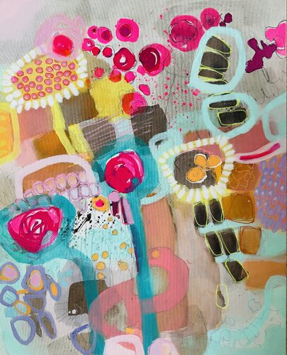 „Wenn Blumen Fantasie werden“ by Huanita Vidicek, Painting for Sale on Singulart