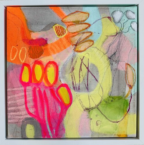 „Drei Fenster in den Sommer“ - Serie 1/3 van Huanita Vidicek, Schilderij te koop op Singulart