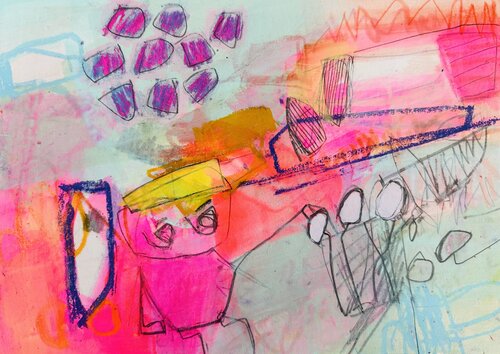 Der Anfang einer Erinnerung 1/2 par Huanita Vidicek, Peinture en vente sur Singulart
