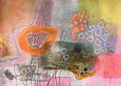 Wo Gedanken Farbe werden van Huanita Vidicek, Schilderij te koop op Singulart