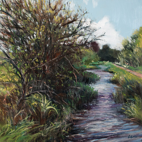 Wendover Canal (V) par Wolfango Chiappella, Peinture en vente sur Singulart