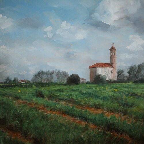 Chiesa Campestre van Wolfango Chiappella, Schilderij te koop op Singulart