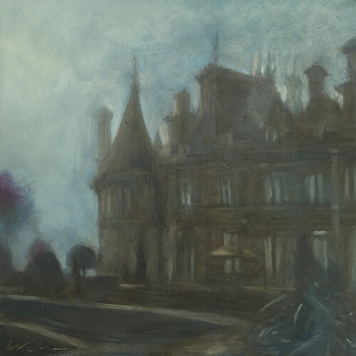 Waddesdon Manor in Fog de Wolfango Chiappella, Pintura a la venta en Singulart