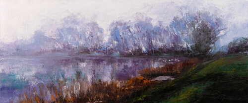 Misty Reservoir di Wolfango Chiappella, Pittura in vendita su Singulart