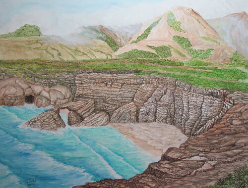 Montana de Oro Inspired van John Hazel, Werk op papier te koop op Singulart