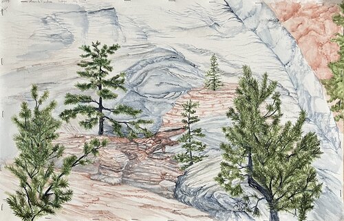 Zion National Park, Dragon's Eye di John Hazel, Opera su carta in vendita su Singulart