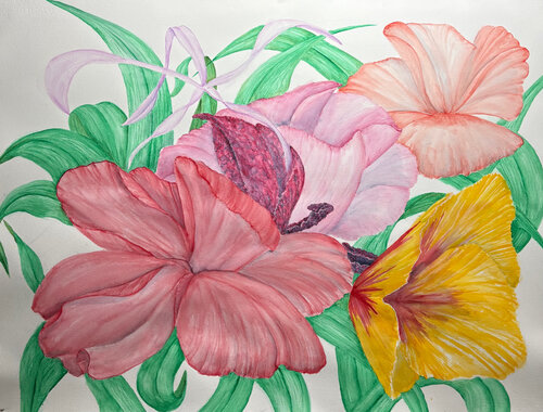 Random Blooming Blubls by John Hazel, Work on Paper for Sale on Singulart
