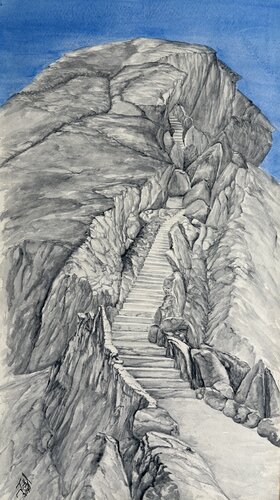 Moro Stairs from 1940 by John Hazel, Work on Paper for Sale on Singulart