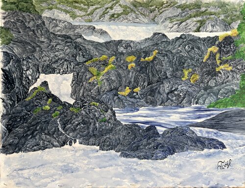 Raging Hawaiian Waters de John Hazel, Obra en papel a la venta en Singulart