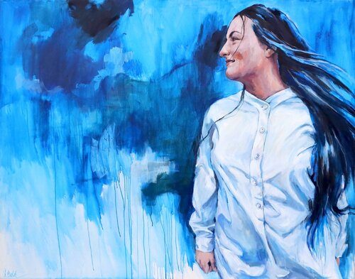 Horizons - Werk meiner Diplomarbeit: Dimensionen 437 by Stephanie Balih, Painting for Sale on Singulart