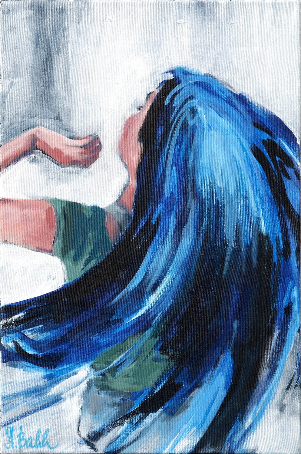 Dancing - Werk meiner Diplomarbeit: Dimensionen 437 Stephanie Balih Originalgemälde zu verkaufen