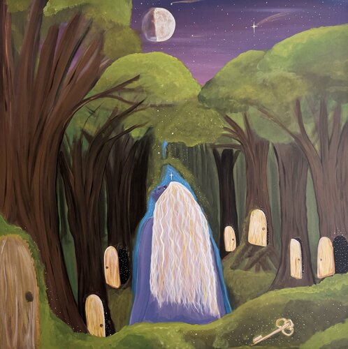 Lune Décroissante di Brittany Key, Pittura in vendita su Singulart