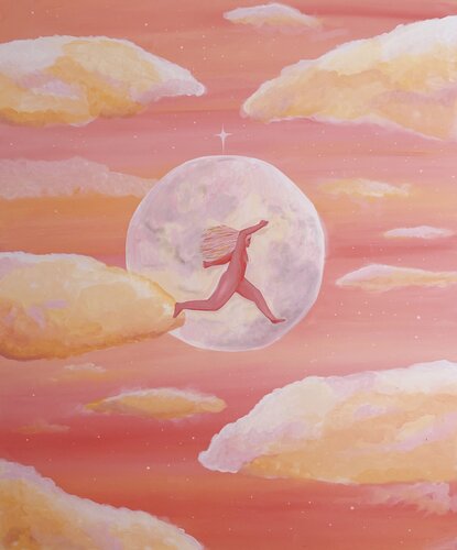 Full Strawberry Moon von Brittany Key, Malerei kaufen auf Singulart