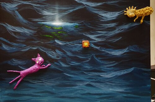 Lightbattle 3D di Christian Daugaard, Pittura in vendita su Singulart